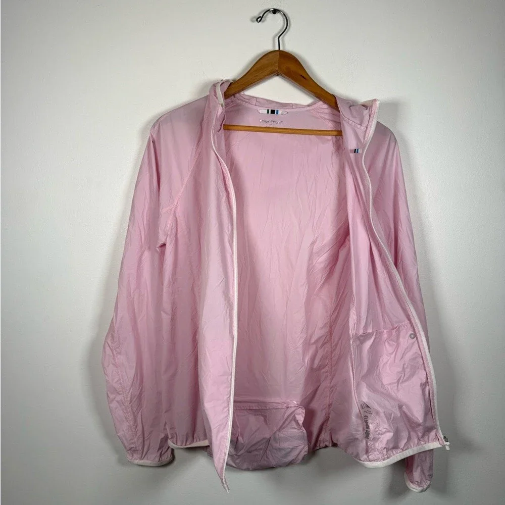 Tory Burch Sport Nylon Packable Jacket in Cotton‎ Pink with Hood